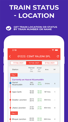 Indian Railway Timetable - Live train location screenshot 2