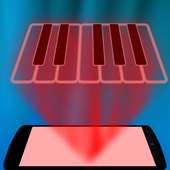 piano hologram prank