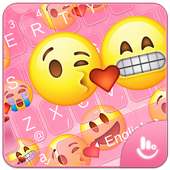 3D Cute Funny Emoji Love Keyboard Theme on 9Apps