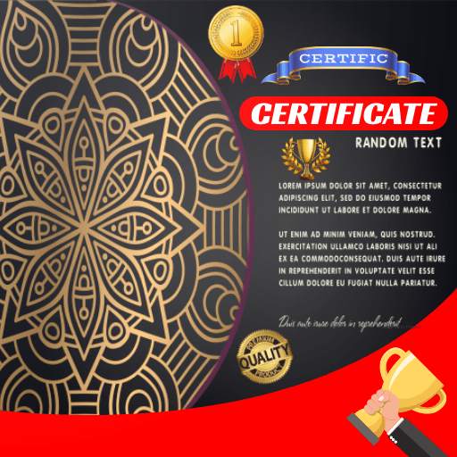 Certific Certificate Maker With Photo & Signature