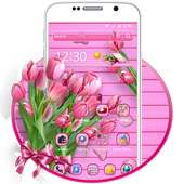 Pink Tulip Flower Theme