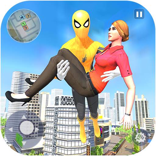 Flying Spider Rope Hero - Gangster Crime City