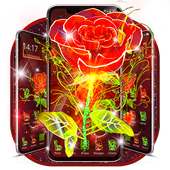 3D Neon Red Rose Launcher