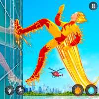 Super Fire Hero: Flying Robot Gangster Chase Game