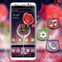 Rose in Glass Launcher Theme