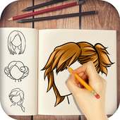 Girl HairStyle Drawing