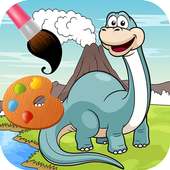 Динозавр книжка-раскраска раскраски для детей