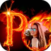 Fire Text Photo Editor : Frames