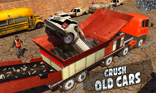 Monster Car Crusher Crane 2019: City Garbage Truck screenshot 3