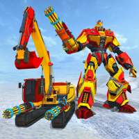 экскаватор робот-трансформер -снежный экскаватор