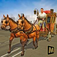 transporte de passageiros de cavalos montados