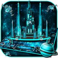 3D Space Galaxy City Keyboard Theme on 9Apps