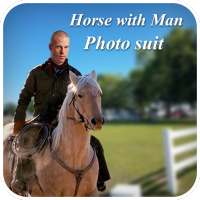 Horse with Man Photo Suit