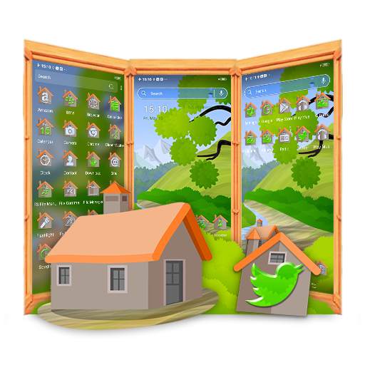 Nature Green House Launcher Theme