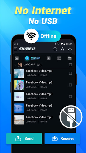 ShareU - Shareit File Transfer & Offline APP Share 4 تصوير الشاشة