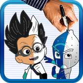 How To Draw Pj Masks characters on 9Apps