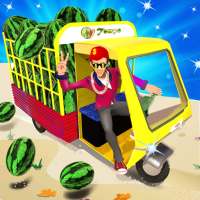 Tuk Tuk Fruit Delivery Tempo Truck - Watermelon