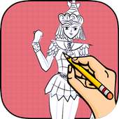 how to draw Sailor Moon on 9Apps