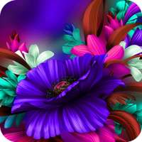 Flor azul púrpura Bloom Tema