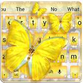 Glitter Golden Butterfly Keyboard on 9Apps