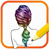 Learn How to Draw : Paint Hairstyles friendly app