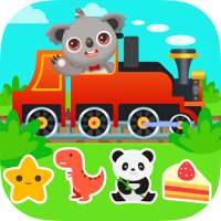 Kids Train Game: Design Drive Puzzles Coloring