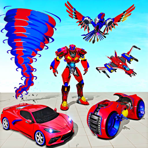 Fly Robot Car War: Robot Games