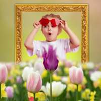 Natural flower photo frame