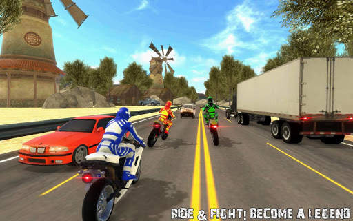 クレイジーバイクライダーロードラッシュレーシング screenshot 1