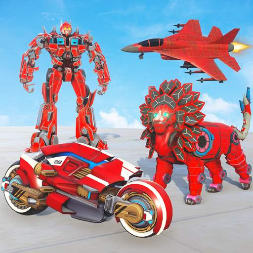 Lion Robot Transform Wars : Super Bike Robot Games