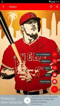 Download American Baseball Player Mike Trout Wallpaper