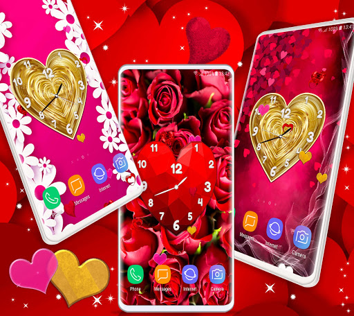 Love Clock Wallpaper ❤️ Hearts 4K Live Wallpaper скриншот 3