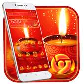 Tema Merah Happy Diwali on 9Apps