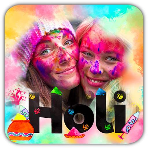 Holi Photo Editor 2021 : Frame, Stickers, Emojis