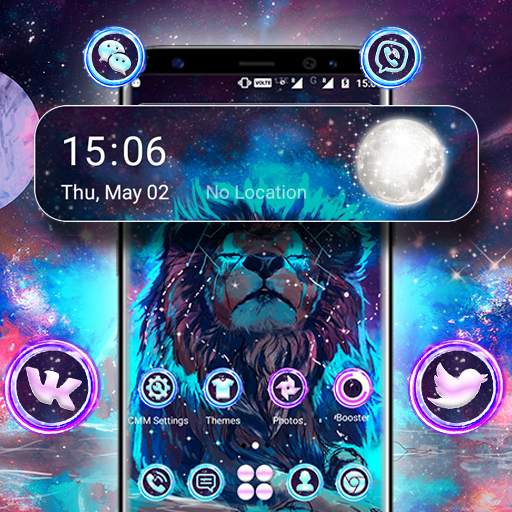 Abstract Lion Launcher Theme