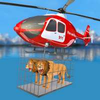 rescate de animales: helicóptero del ejército