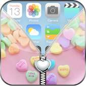 Cute Pink Love Hearts ZipLock on 9Apps