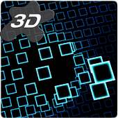 Neon Squares Parallax Particles 3D Live Wallpaper