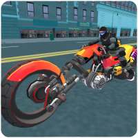 3D polisi Sci Fi Sepeda Rider