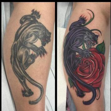 Panther cover up and indian girl tattooed by Dennis