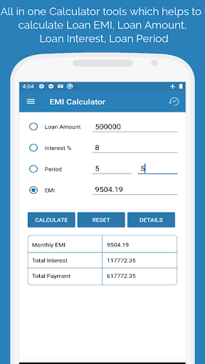 EMI Calculator - Planificador de finanzas screenshot 2