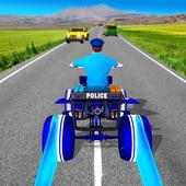Licht ATV Quad Polizeijagd Verkehrsrennspiel