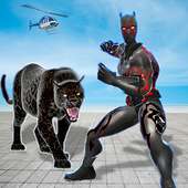 pertempuran kota kejahatan multi panther pahlawan