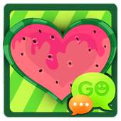 GO SMS Watermelon Heart Theme on 9Apps