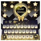 Gold glitter keyboard