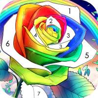 Flower coloring games-Color by number offline