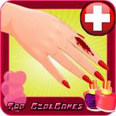 Manicure after injury - Girls