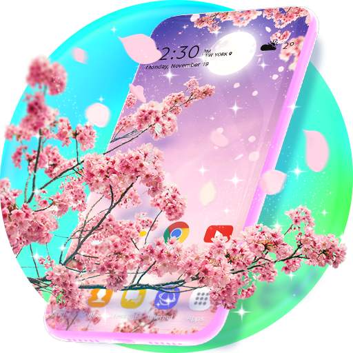 Blossom Moon Live Wallpaper & Animated Keyboard