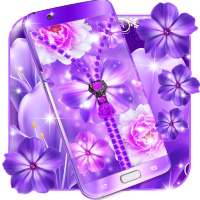 Violet zipper lock screen on 9Apps