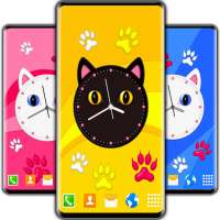 Kitty Clock Wallpaper 😻 Cute Cat Live Wallpapers on 9Apps